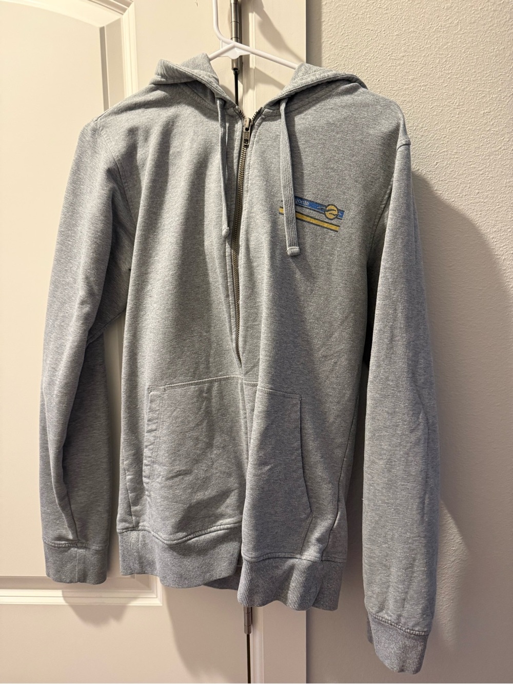 Patagonia Light Gray Full-Zip Hooded Sweatshirt